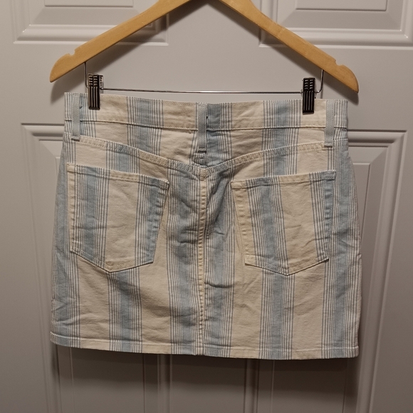FRAME Le Mini Skirt Striped Blue Sz 31 - Picture 7 of 7